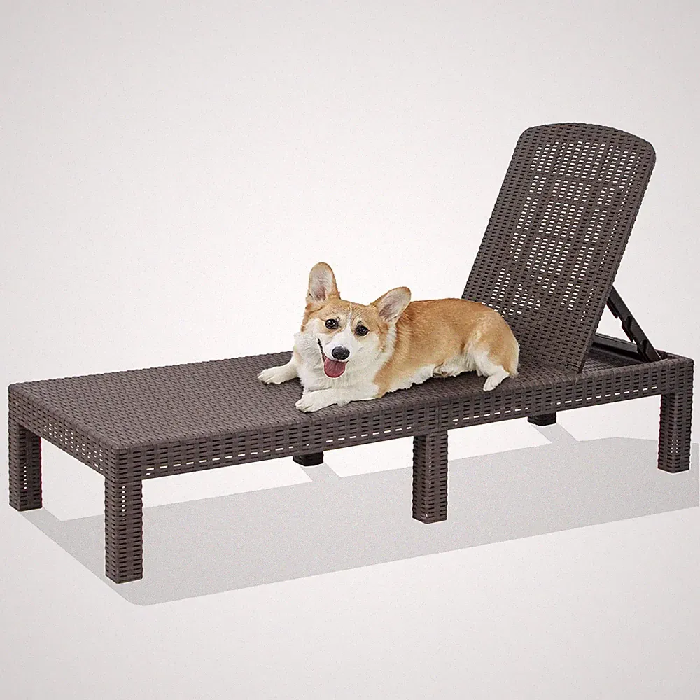 Beach Chairs Outdoor Chaise Lounge,Resin Pool Lounge Chair Waterproof Recline...