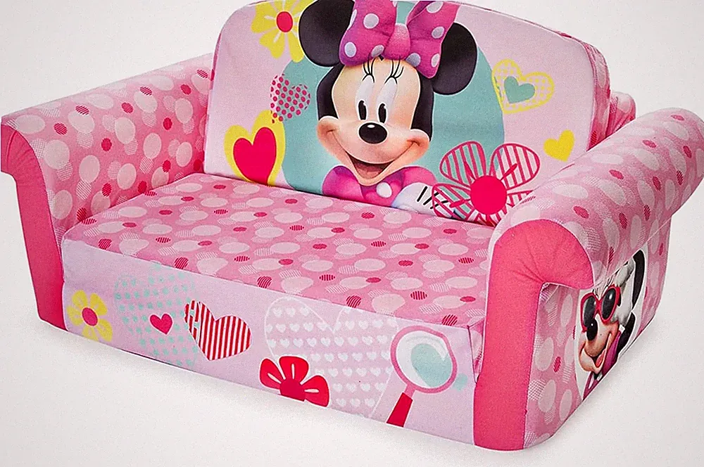 Children'S 2 in 1 Flip Open Foam Sofa, Minnie Mouse, by Spin Master