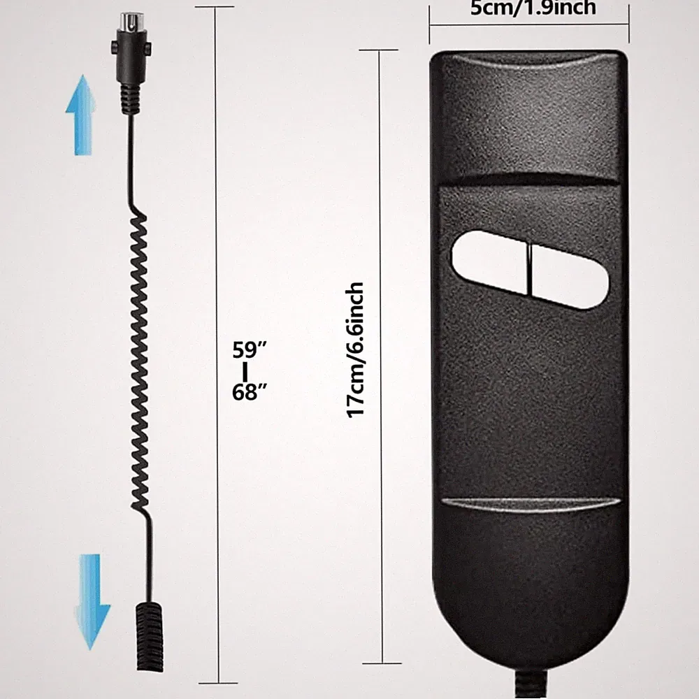 Compact Power Recliner Remote - Quick Disconnect Compatible