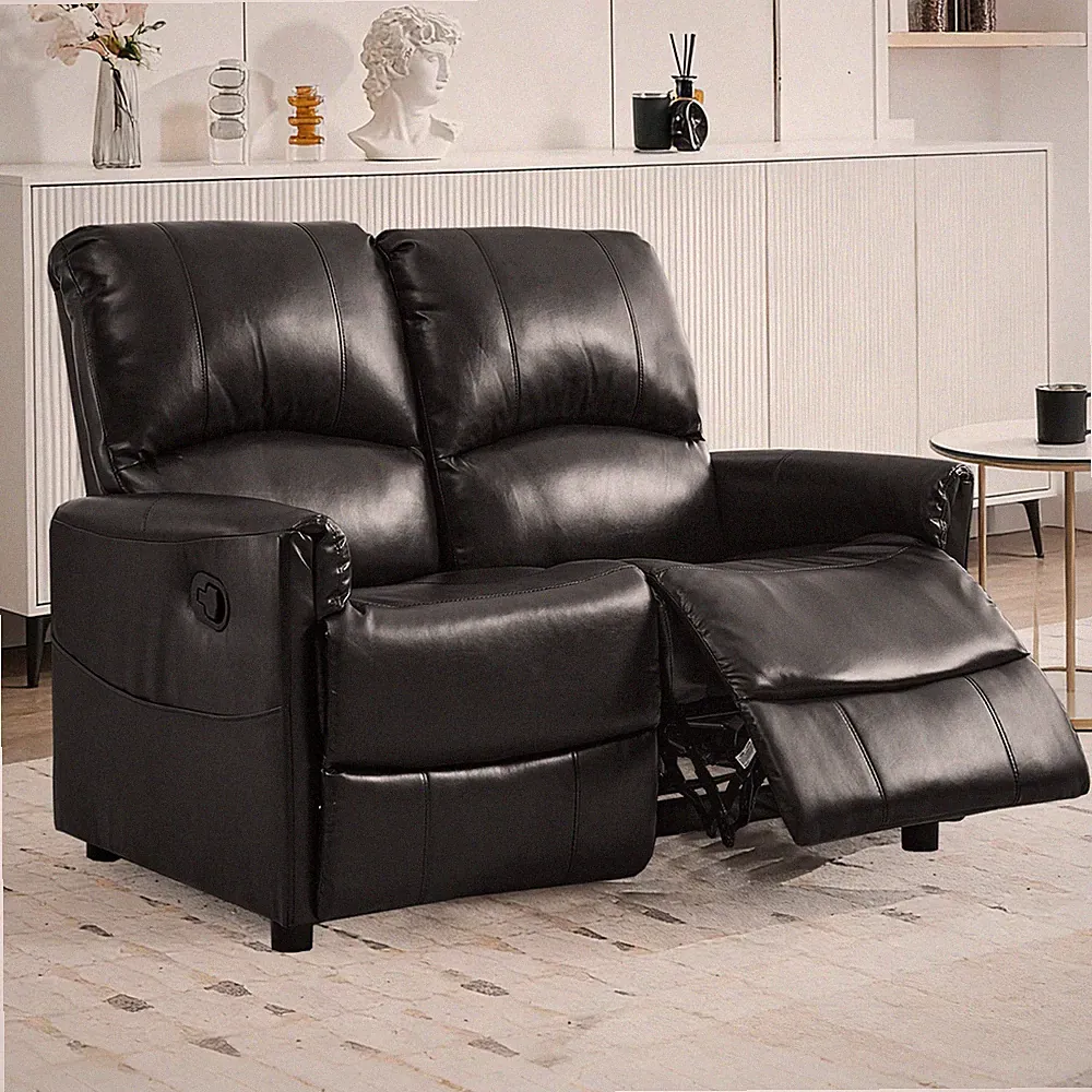 Loveseat Recliner Manual Reclining Sofa Home Theater Seating w/Storage Console