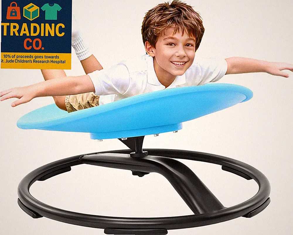 Spinning Chair for Autistic Kids (3-18 Years), Sensory Swivel Chair for Teens wi